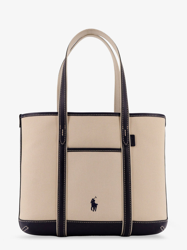 Polo Ralph Lauren Canvas Shoulder Bag With Embroidered Logo On The Front Uni Ecrunavy