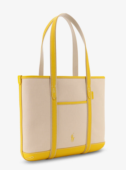 Polo Ralph Lauren Canvas Shoulder Bag With Embroidered Logo On The Front