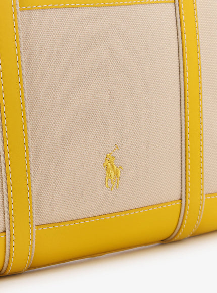 Polo Ralph Lauren Canvas Shoulder Bag With Embroidered Logo On The Front