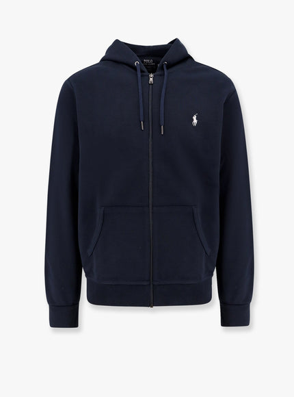 Polo Ralph Lauren Cotton Blend Sweatshirt With Embroidered Logo On The Front Aviator Navy