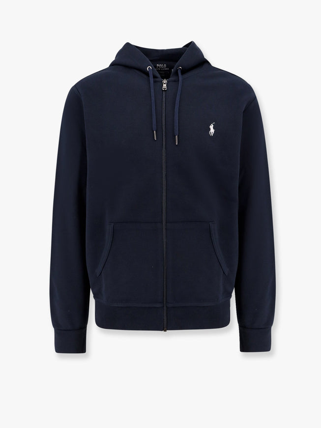 Polo Ralph Lauren Cotton Blend Sweatshirt With Embroidered Logo On The Front Aviator Navy
