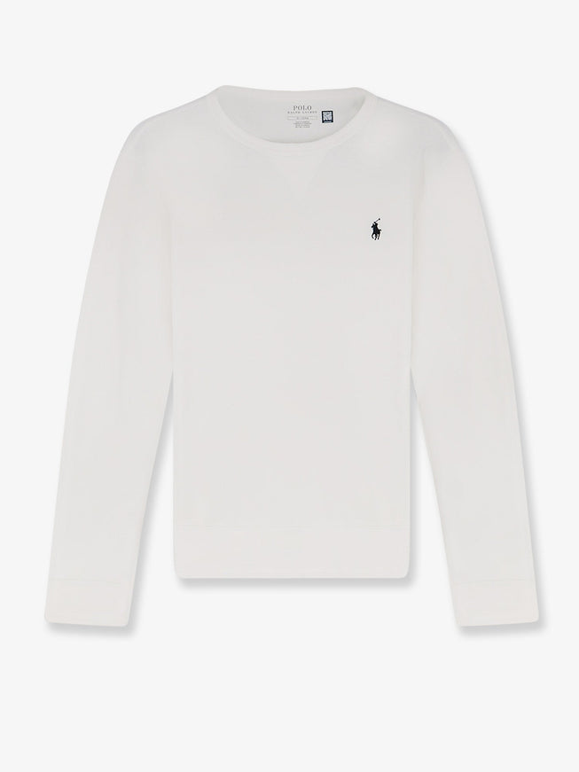 Polo Ralph Lauren Cotton Blend Sweatshirt With Iconic Embroidery White