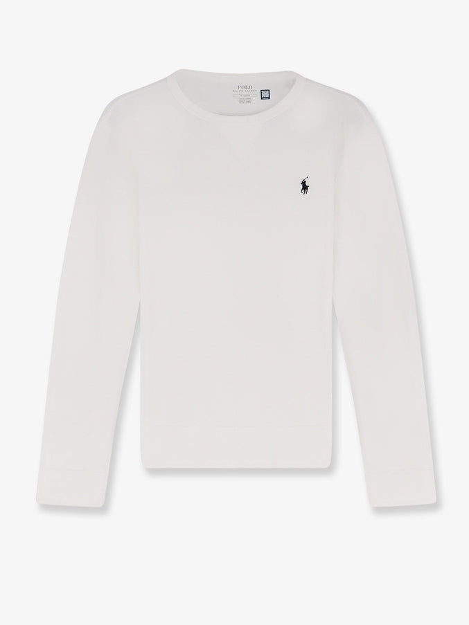Polo Ralph Lauren Cotton Blend Sweatshirt With Iconic Embroidery White