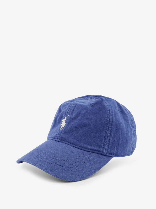 Polo Ralph Lauren Linen Hat With Embroidered Logo On The Front