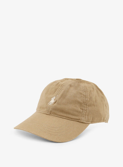 Polo Ralph Lauren Linen Hat With Embroidered Logo On The Front