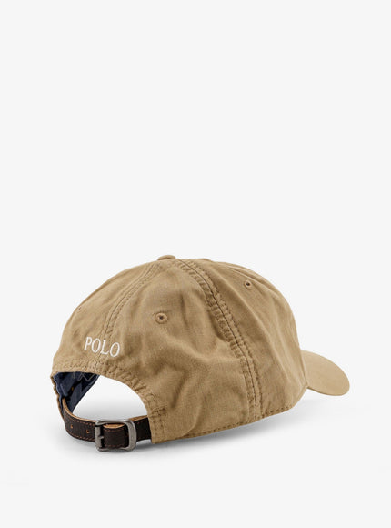 Polo Ralph Lauren Linen Hat With Embroidered Logo On The Front