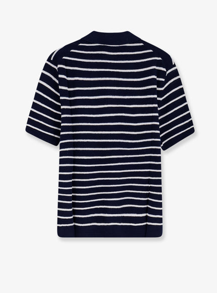 Polo Ralph Lauren Cotton And Linen Polo Shirt With Striped Pattern