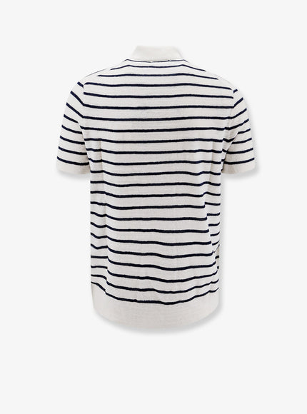 Polo Ralph Lauren Cotton And Linen Polo Shirt With Striped Pattern