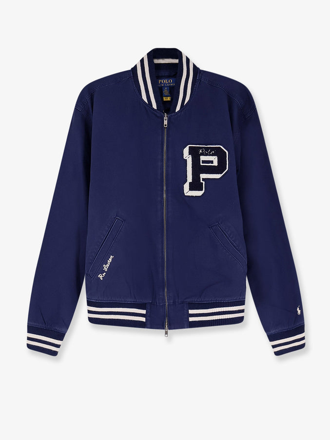Polo Ralph Lauren Cotton Bomber Con Patch Logo Newport Navy