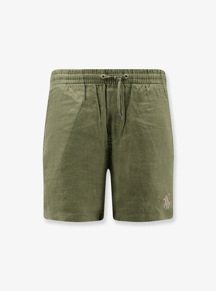 Polo Ralph Lauren Linen Bermuda Shorts With Embroidered Logo Garden Trail