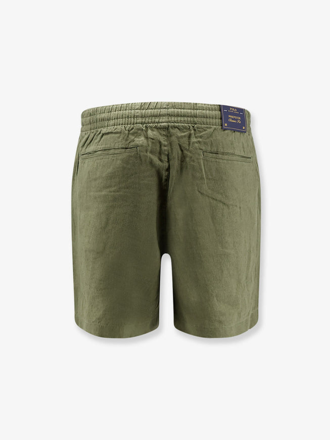 Polo Ralph Lauren Linen Bermuda Shorts With Embroidered Logo