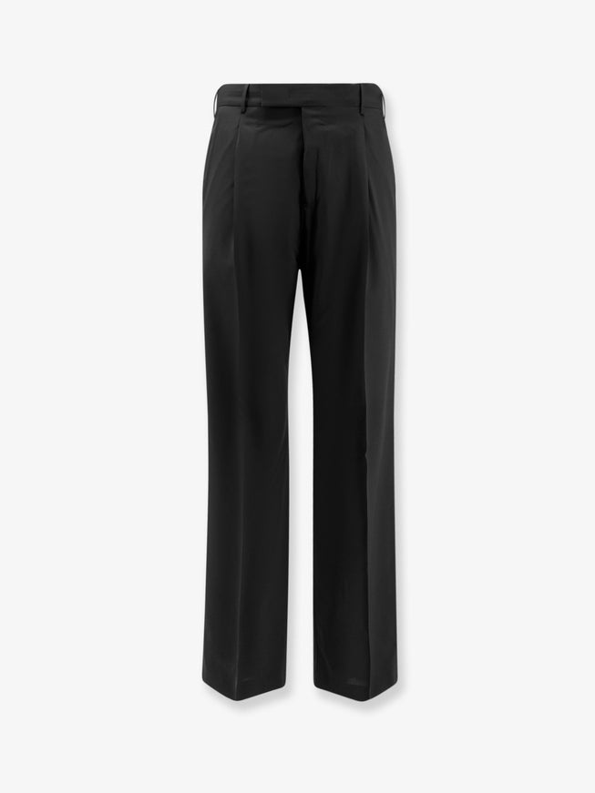 Pt Torino Edge Quindici Virgin Wool Trousers Nero