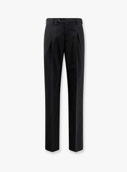 Pt Torino Union Fit Style Virgin Wool Trousers Nero