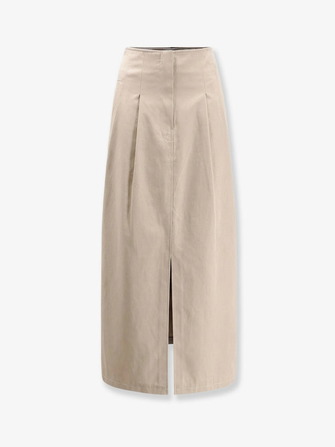 R2W Siona Cotton Long Skirt Beige