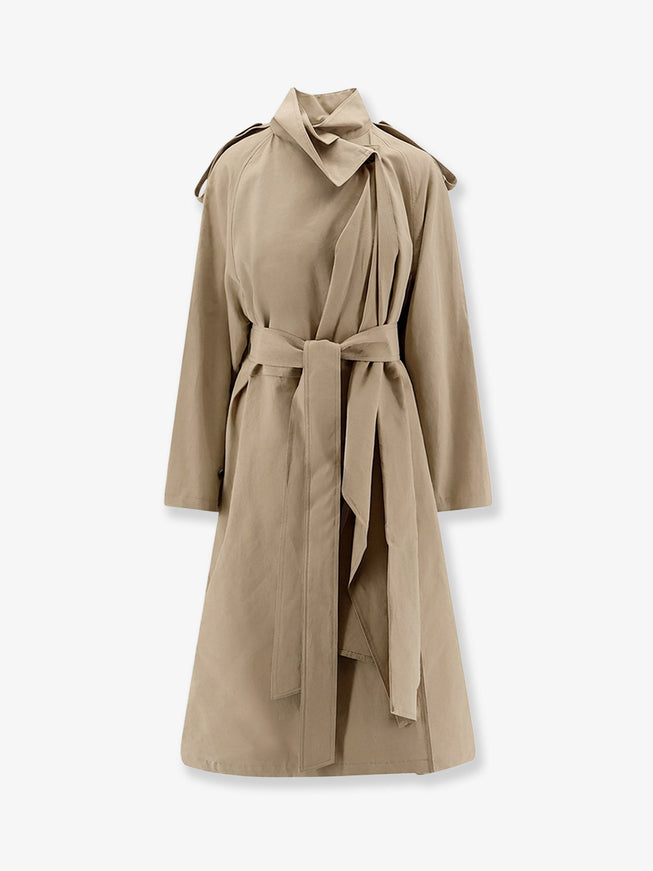 R2W Lumira Linen And Cotton Trench 1 Khakibeige