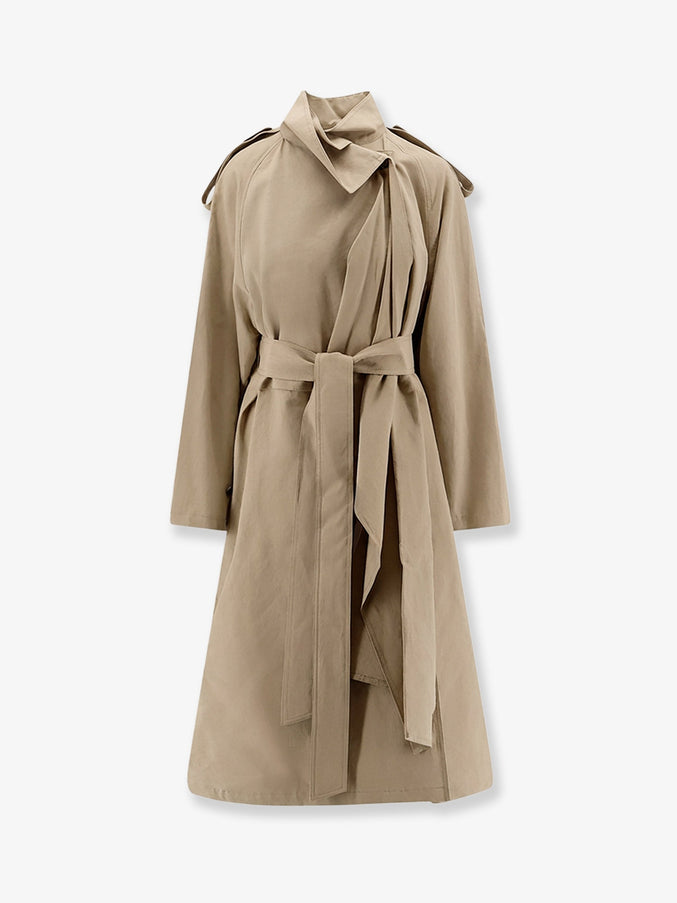 R2W Lumira Linen And Cotton Trench 1 Khakibeige