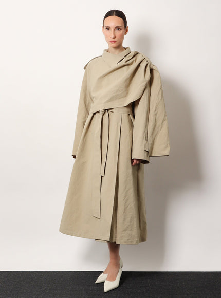 R2W Lumira Linen And Cotton Trench