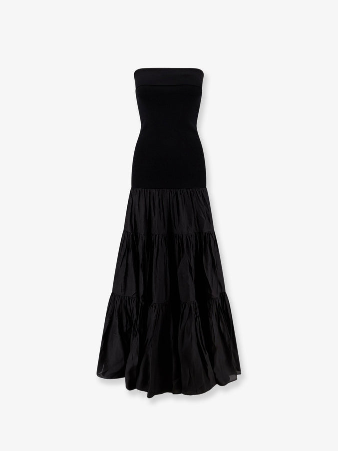 R2W Pev Off Shoulder Long Dress Black