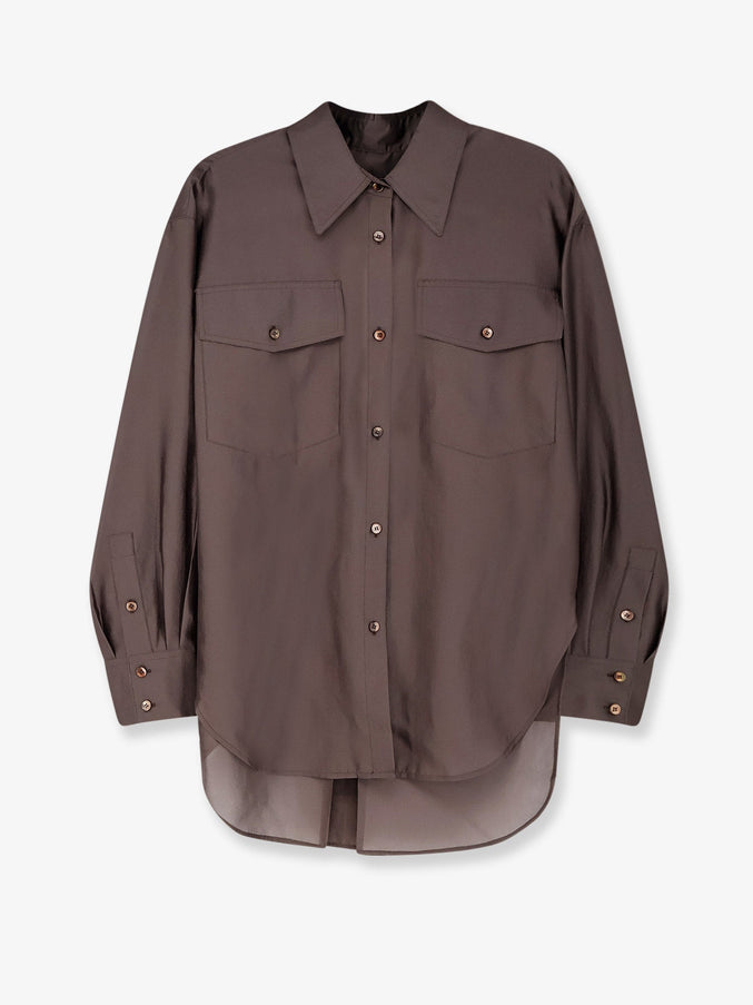 R2W Amora Organza Shirt Brown