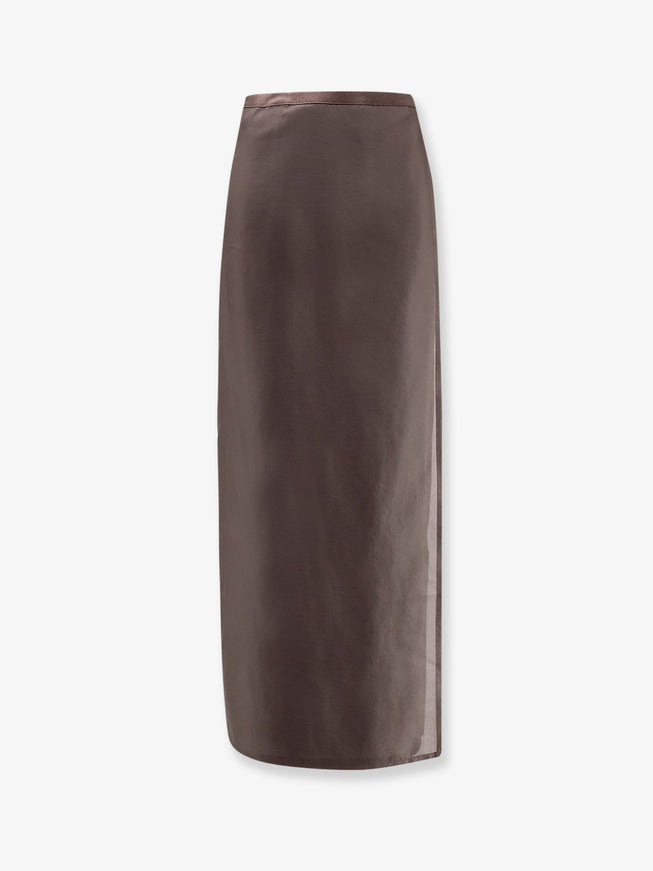 R2W Amora Linen Skirt Brown