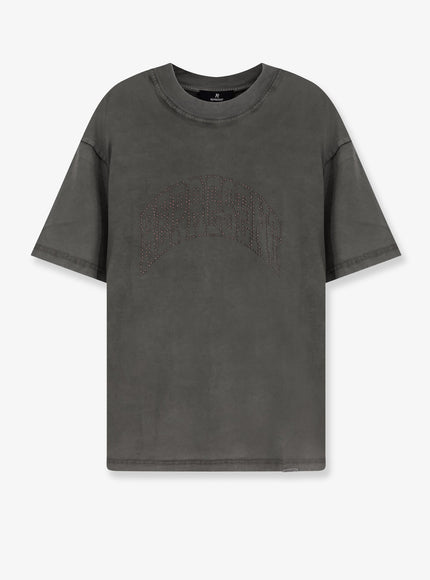 Represent Embellished Represent Cotton T-Shirt Stained Black