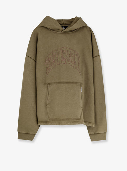 Represent Represent Embellished Hoodie Cotton Sweatshirt Vintage Khaki