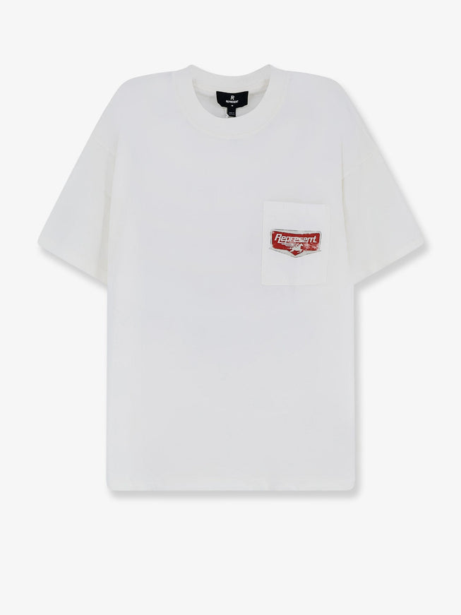Represent Nothing Faster Cotton T-Shirt Flat White