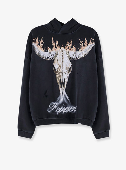 Represent Cotton Sweatshirt Stained Black
