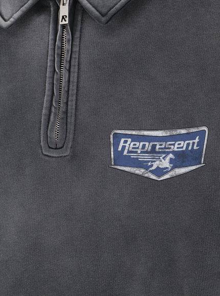 Represent Cotton Sweatshirt With Front Logo Print
