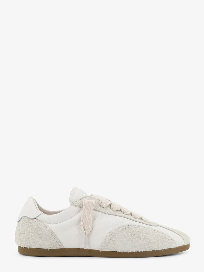 Represent Leather And Suede Sneakers With Engraved Logo On The Tongue Flat White Grey