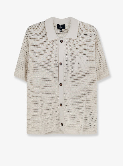 Represent Pico Cotton Blend Polo Shirt Ecru
