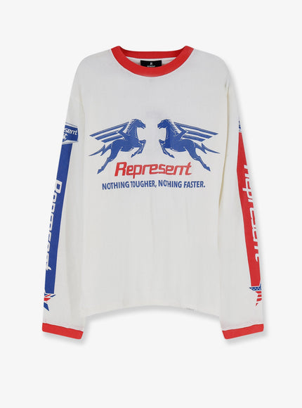 Represent Pegasus Cotton T-Shirt Flat White