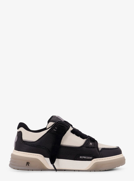 Represent Studio Leather Sneakers Black Vintage White