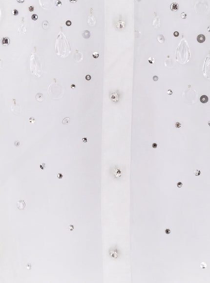 Retrofete Eugenia Shirt With All-Over Rhinestone Details