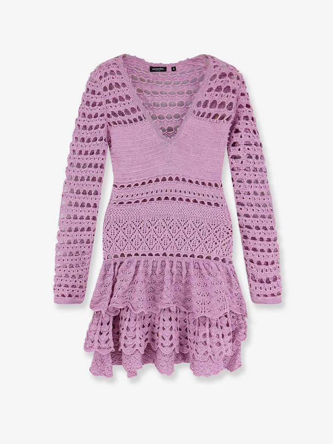 Retrofete Lujan Mini Dress Metallic Lavande