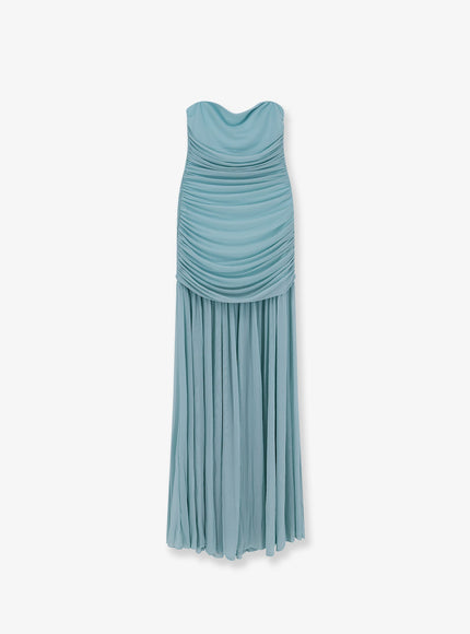 Retrofete Stretch Fabric Adele Long Dress Seychelles