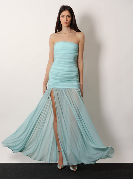 Retrofete Stretch Fabric Adele Long Dress