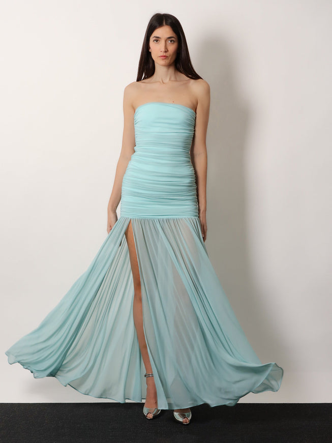 Retrofete Stretch Fabric Adele Long Dress