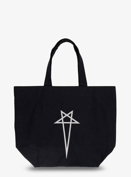 Rick Owens Canvas Handbag With Front Logo Uni Black Pearl