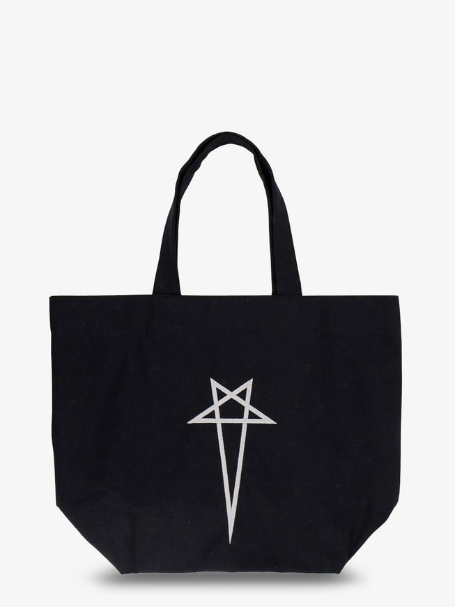 Rick Owens Canvas Handbag With Front Logo Uni Black Pearl