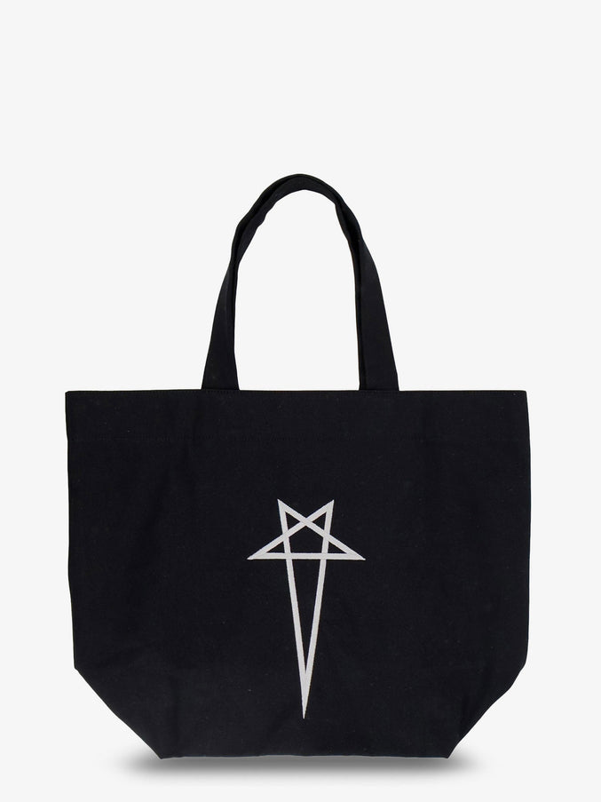Rick Owens Canvas Handbag With Front Logo Uni Black Pearl
