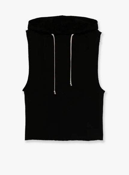 Rick Owens Sleeveless Organic Cotton Sweatshirt Black