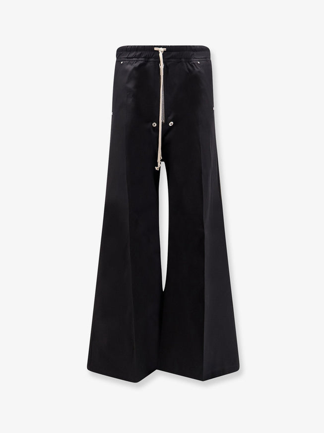 Rick Owens Wide Bela Certified Cotton Trousers 46 Black