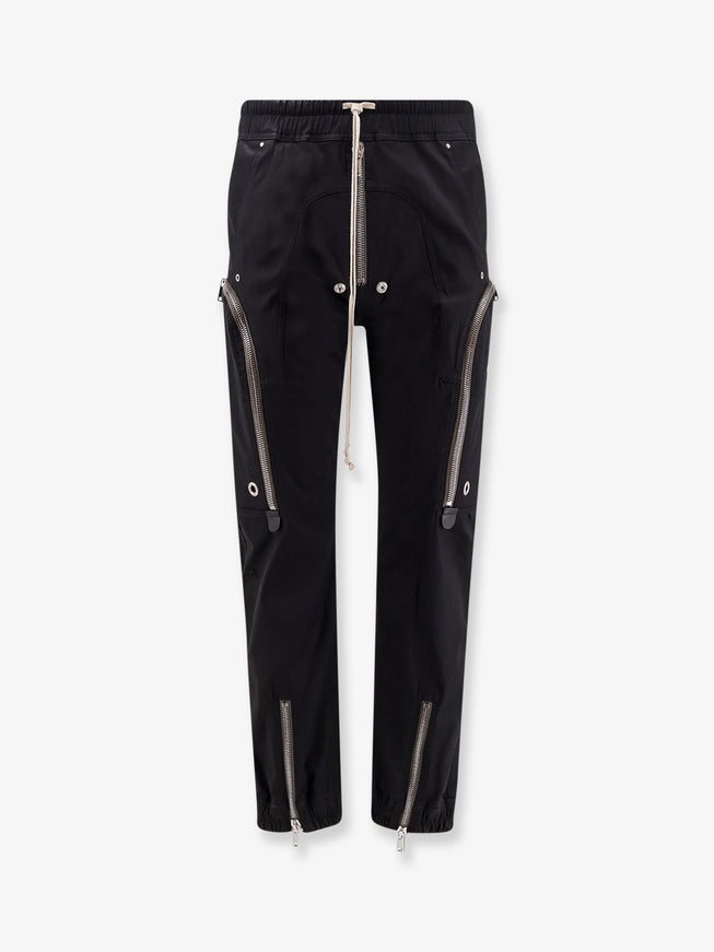 Rick Owens Bauhaus Cargo Certified Cotton Trousers Black