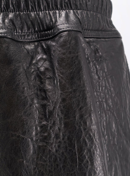 Rick Owens Leather Shorts
