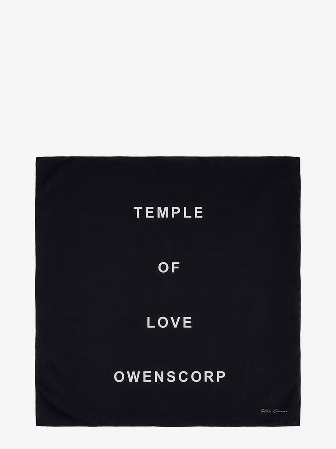Rick Owens Modal And Silk Blend Scarf Uni Black Milk