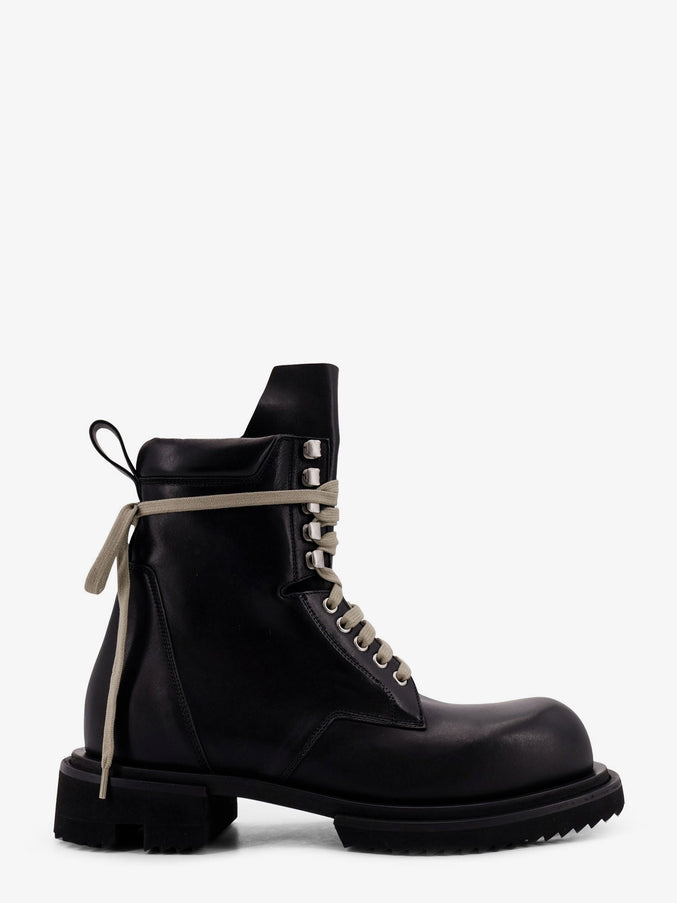 Rick Owens Leather Boots Black