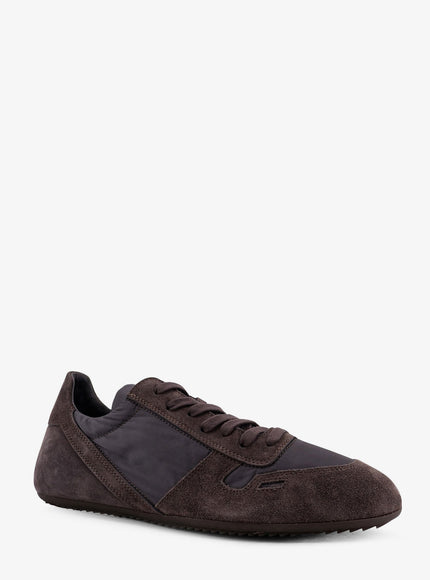 Rick Owens Minimal Nylon And Suede Sneakers