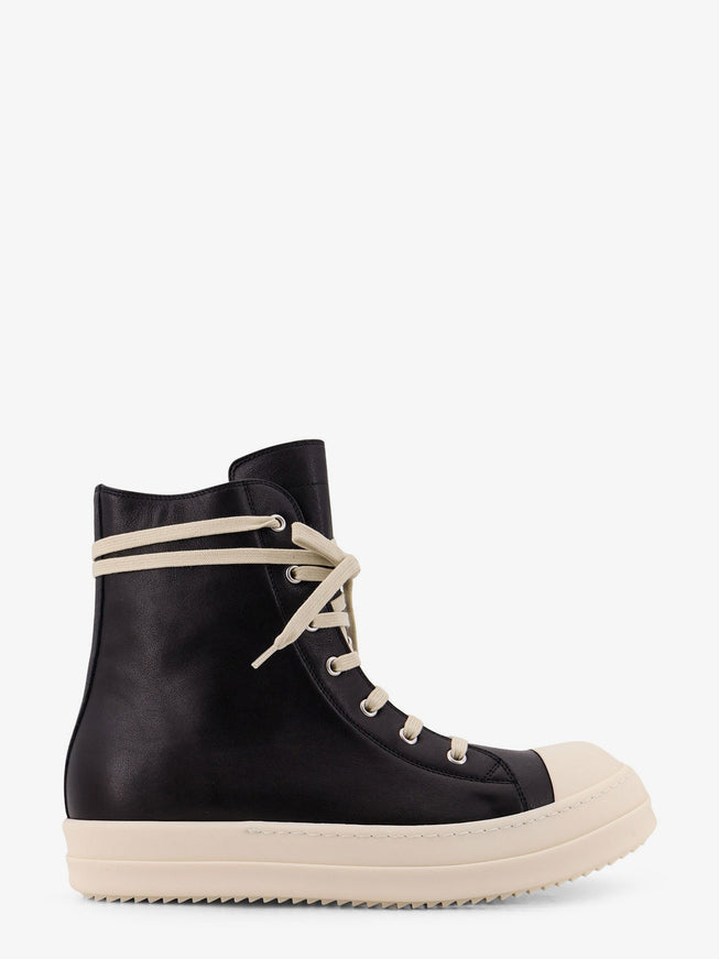Rick Owens Leather Sneakers Black Milk