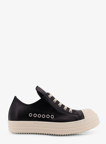 Rick Owens Leather Sneakers Black Milk